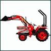 Compact tractor Kubota L1802 4WD with front loader, overhauled and repainted