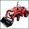 Compact tractor Kubota B1400 4WD with front loader overhauled and repainted
