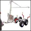 Backhoe forestry trailer HR500 without crane for small tractor tractor tug ATV quad