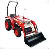 Compact tractor Kubota L2202 4WD used with new front loader completely overhauled and repainted