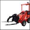 Wooden grapple with pallet fork suitable for Mini Hoflader HL16 Skid steer loader and all tractors Compact tractors with front loader