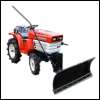 Compact tractor Kubota B1400 4WD used, overhauled and repainted with new snow plow 140 cm