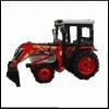 Compact tractor Kubota L1802 4WD with front loader and cab, overhauled