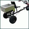 Broadcast spreader Nirosta for two-wheel tractors - salt, fertilizer and grit spreader